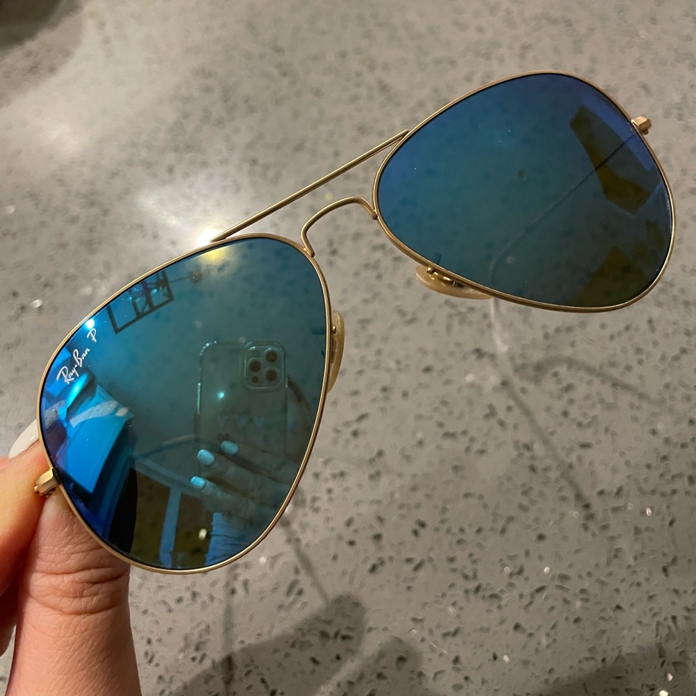 Authentic Polarized Ray Ban Aviator Flash Lenses